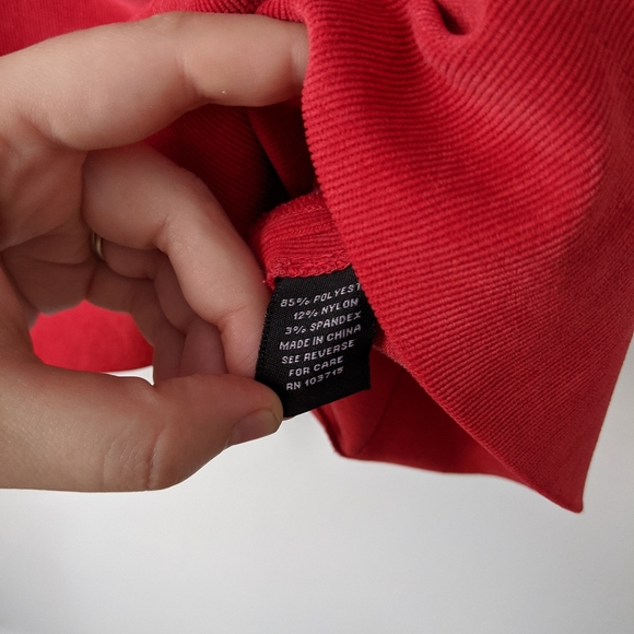 Sharagano Red Sheath Corduroy Work Career Dress - Picture 6 of 6